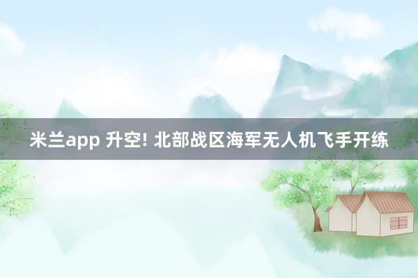 米兰app 升空! 北部战区海军无人机飞手开练